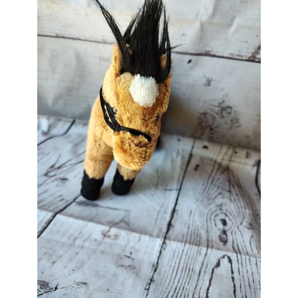 Douglas Cuddle Toy Horse Stuffed Animal Plush Brown Black Pony - Picture 3 of 6